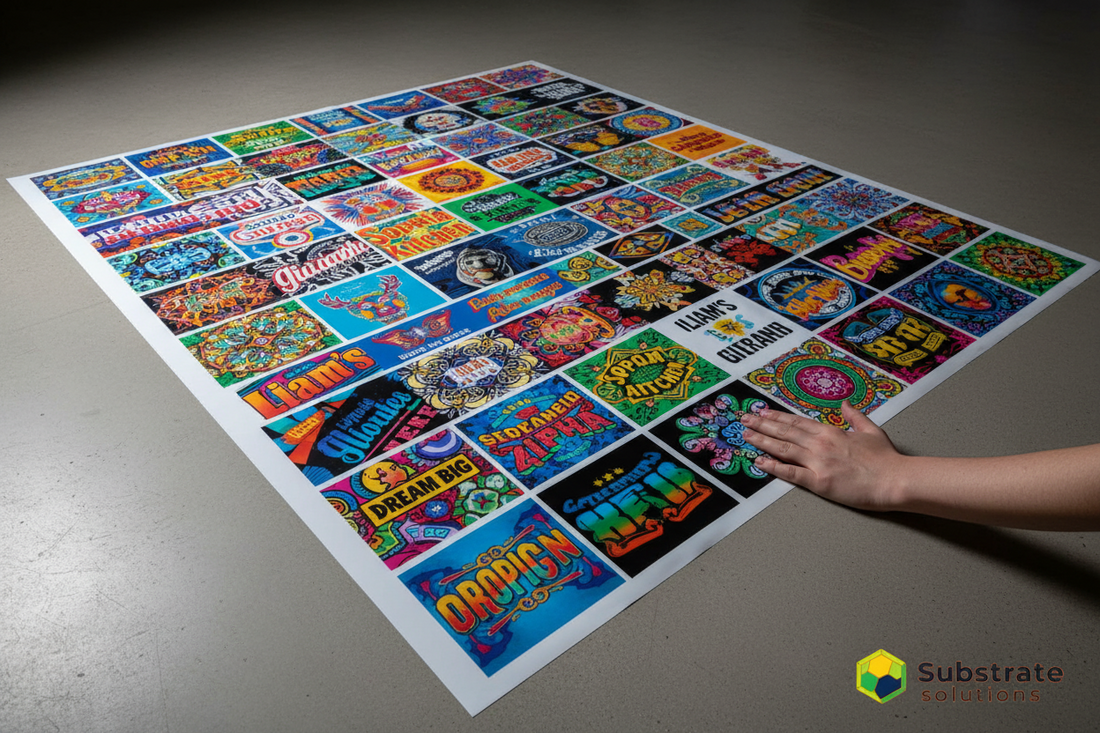 Gang sheet sublimation transfer print layout — Substrate Solutions Australia
