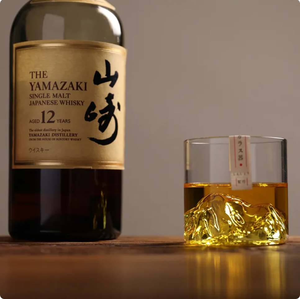 Guanshan Handcrafted Whisky Glass Set – Heat-Resistant Tumbler with Premium Wooden Gift Box