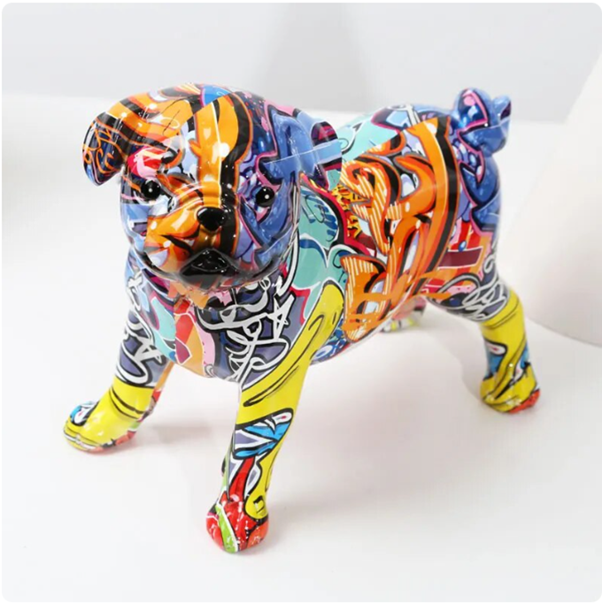 Graffiti Pug Resin Craft
