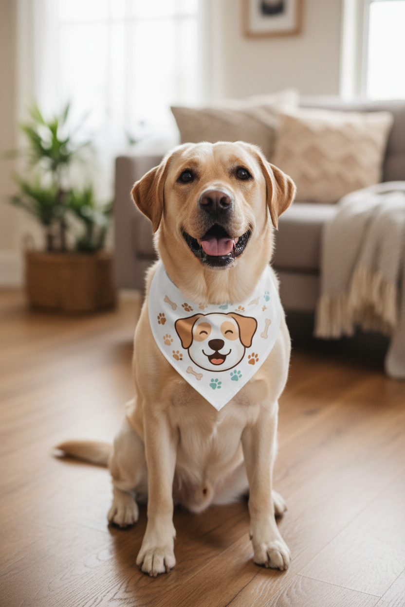 Dog Bandanas – Labrador Close-up