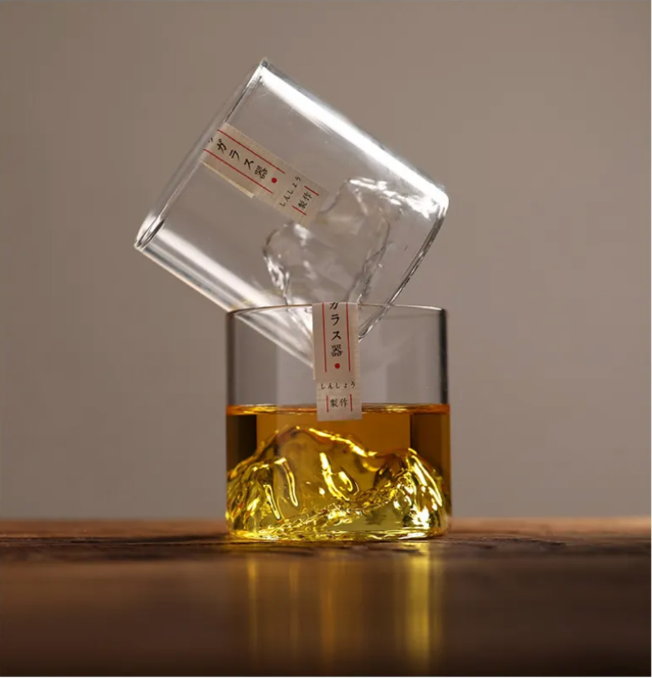 Guanshan Handcrafted Whisky Glass Set – Heat-Resistant Tumbler with Premium Wooden Gift Box