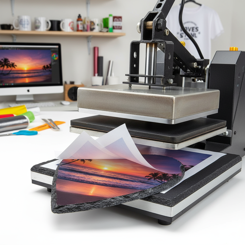 Heart Slate Blanks – Heat Press Process